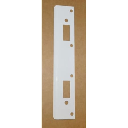 Don-Jo 1-3/4" x 12" Double Hole Strike for 5-1/2" and 6" Centered Locksets FL212W6WH